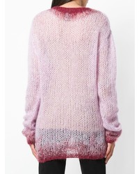 rosa Pullover mit einem Rundhalsausschnitt von Ann Demeulemeester