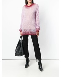 rosa Pullover mit einem Rundhalsausschnitt von Ann Demeulemeester