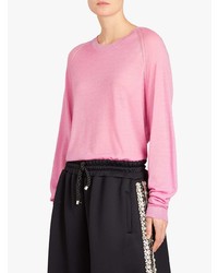 rosa Pullover mit einem Rundhalsausschnitt von Burberry