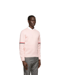 rosa Pullover mit einem Rundhalsausschnitt von Thom Browne