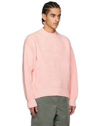 rosa Pullover mit einem Rundhalsausschnitt von Sacai