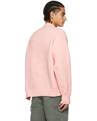 rosa Pullover mit einem Rundhalsausschnitt von Sacai