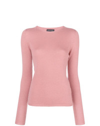 rosa Pullover mit einem Rundhalsausschnitt von Roberto Collina