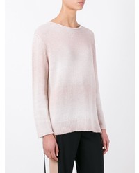 rosa Pullover mit einem Rundhalsausschnitt von Lamberto Losani