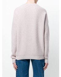 rosa Pullover mit einem Rundhalsausschnitt von Opportuno