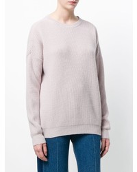 rosa Pullover mit einem Rundhalsausschnitt von Opportuno