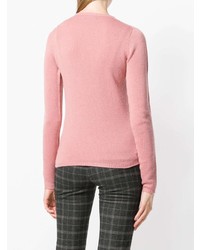 rosa Pullover mit einem Rundhalsausschnitt von Roberto Collina