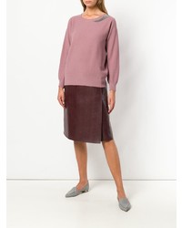 rosa Pullover mit einem Rundhalsausschnitt von Fabiana Filippi