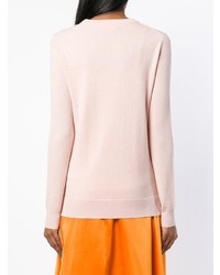 rosa Pullover mit einem Rundhalsausschnitt von Tory Burch