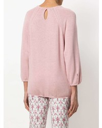 rosa Pullover mit einem Rundhalsausschnitt von Prada