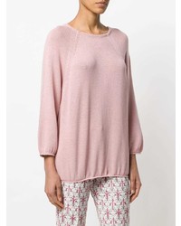 rosa Pullover mit einem Rundhalsausschnitt von Prada