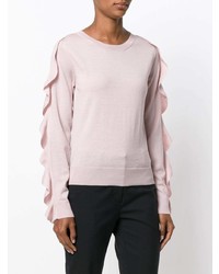 rosa Pullover mit einem Rundhalsausschnitt von Agnona