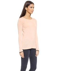 rosa Pullover mit einem Rundhalsausschnitt von Enza Costa