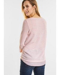 rosa Pullover mit einem Rundhalsausschnitt von STREET ONE