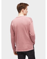 rosa Pullover mit einem Rundhalsausschnitt von Tom Tailor Denim