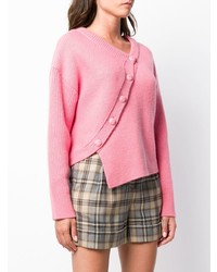 rosa Pullover mit einem V-Ausschnitt von Cédric Charlier