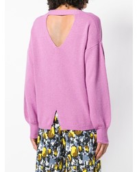 rosa Pullover mit einem V-Ausschnitt von Blugirl