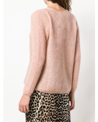 rosa Pullover mit einem V-Ausschnitt von Max Mara