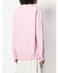 rosa Pullover mit einem V-Ausschnitt von Calvin Klein 205W39nyc