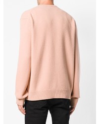 rosa Pullover mit einem V-Ausschnitt von Calvin Klein 205W39nyc