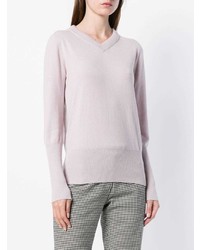 rosa Pullover mit einem V-Ausschnitt von Agnona