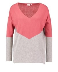 rosa Pullover mit einem V-Ausschnitt von Object