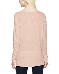 rosa Pullover mit einem V-Ausschnitt von Only