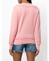 rosa Pullover mit einem V-Ausschnitt von Barrie