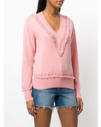 rosa Pullover mit einem V-Ausschnitt von Barrie