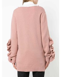 rosa Pullover mit einem V-Ausschnitt von RED Valentino