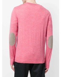 rosa Pullover mit einem V-Ausschnitt von Hackett