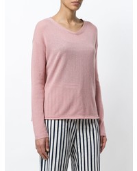 rosa Pullover mit einem V-Ausschnitt von Aspesi