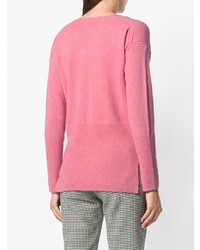 rosa Pullover mit einem V-Ausschnitt von Steffen Schraut