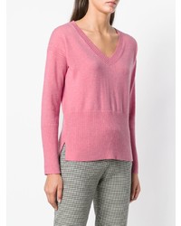 rosa Pullover mit einem V-Ausschnitt von Steffen Schraut