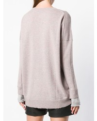 rosa Pullover mit einem V-Ausschnitt von Zadig & Voltaire