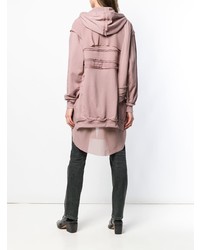 rosa Pullover mit einer Kapuze von Diesel