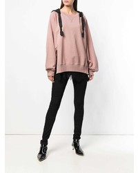 rosa Pullover mit einer Kapuze von Diesel