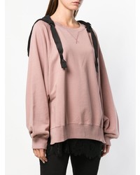 rosa Pullover mit einer Kapuze von Diesel