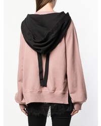 rosa Pullover mit einer Kapuze von Diesel