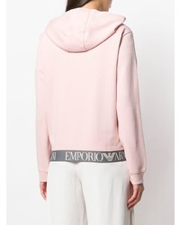 rosa Pullover mit einer Kapuze von Emporio Armani