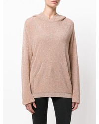 rosa Pullover mit einer Kapuze von Laneus