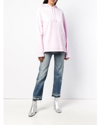 rosa Pullover mit einer Kapuze von Helmut Lang