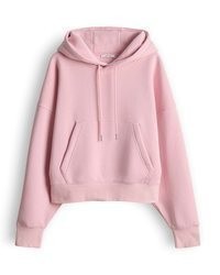 rosa Pullover mit einer Kapuze von Opus
