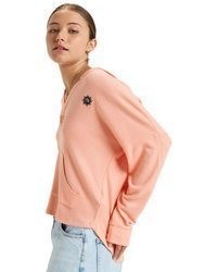 rosa Pullover mit einer Kapuze von Roxy