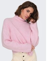 rosa Rollkragenpullover von Only