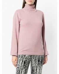 rosa Rollkragenpullover von Fine Edge