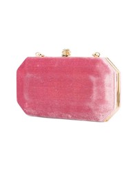 rosa Samt Clutch von Tyler Ellis