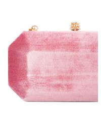 rosa Samt Clutch von Tyler Ellis