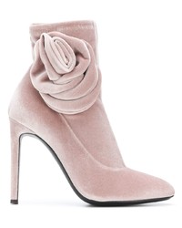 rosa Samt Stiefeletten von Giuseppe Zanotti Design