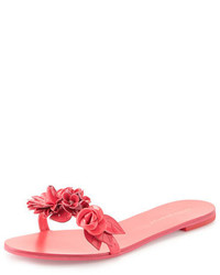 rosa Sandalen mit Blumenmuster